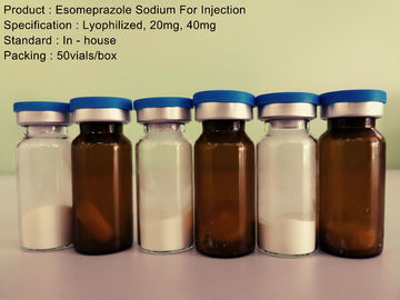 Liofilizowany proszek do wstrzykiwań / Inhibitor pompy protonowej Przeciwkwasowy Esomeprazol Sód Sól do wstrzykiwań