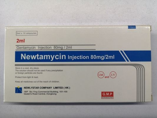 Siarczan gentamycyny do wstrzykiwań w małej objętości Antybiotyki pozajelitowe 40 mg / 2 ml 80 mg / 2 ml