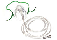 Jednorazowe urządzenie medyczne z PVC Prosta maska ​​tlenowa Przezroczysty kolor